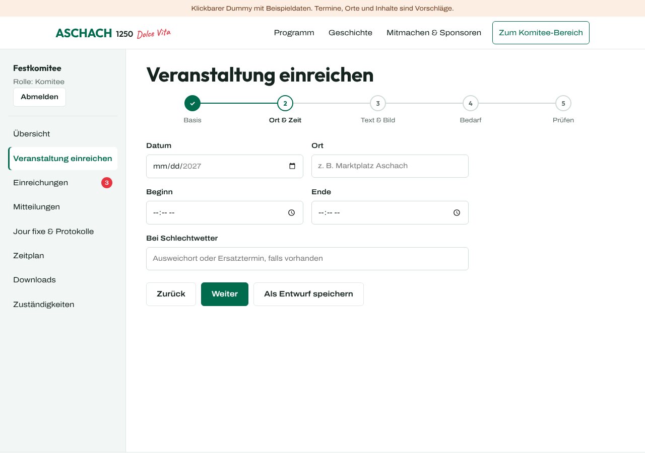 Veranstaltung einreichen